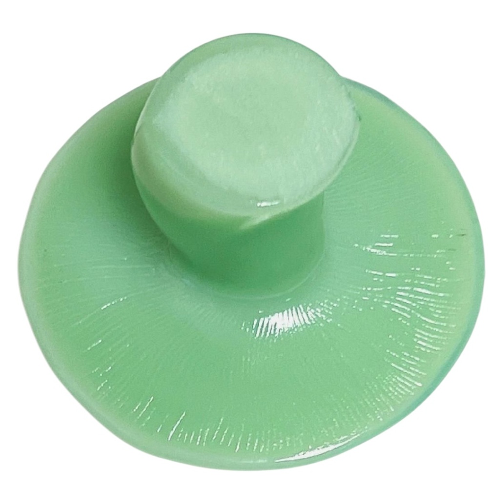 Vintage Viking Mosser 3 PC JADEITE GLASS MUSHROOM SET RARE HTF Paperweight Set - Picture 2 of 3